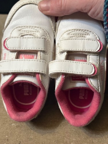 Puma STEPFLEEX FS SL V INF Toddler Leather Sneakers Shoes Pink - Picture 9 of 9