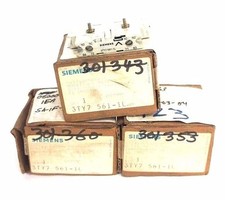 LOT OF 3 NIB SIEMENS 3TY7-561-1L AUXILIARY CONTACTS 1NO/1NC 3TY75611L