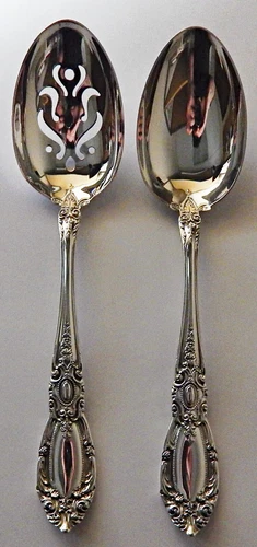 2 Pc Sterling Serving Spoon Set , King Richard By Towle - LM106