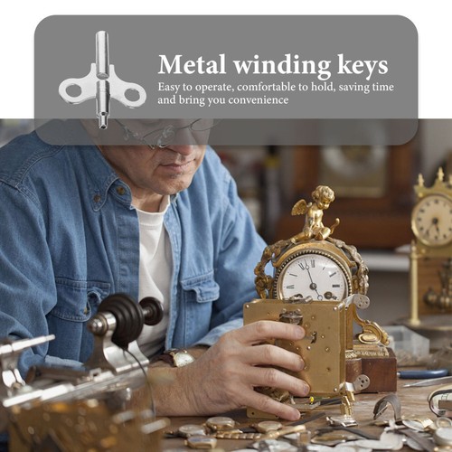 2pcs Clock Winding Keys Clock Repair Keys Clock Winding Key Tool Key tool Clock - Afbeelding 10 van 12