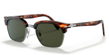 PERSOL Sunglasses 3199-S 24/31 53-20 Tortoise Silver Frames Grey-Green Lenses