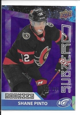 2021-22 Upper Deck Ice Sub Zero Shane Pinto Insert Card /999 #SZ-32