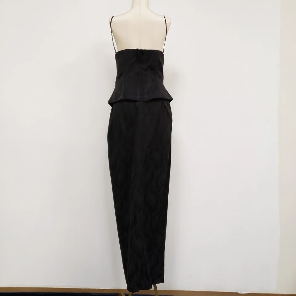 Vintage Roberta Womens Y2K Witchy Lacey Corset Maxi Dress Size 8 Vamp Elvira - Image 4 of 4