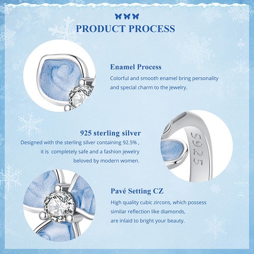 WOSTU Exquisite 925 Sterling Silver Blue Flower Open Ring Women Gifts Jewelry - Picture 11 of 18