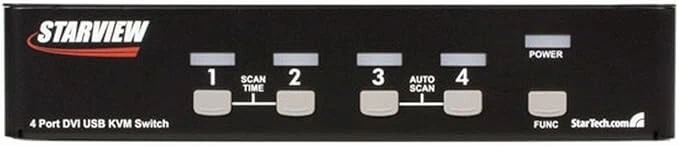 StarTech SV431DVIUAGB Vier (4) Anschluss DVI/VGA, USB & Audio KVM Schalter - Bild 3 von 4