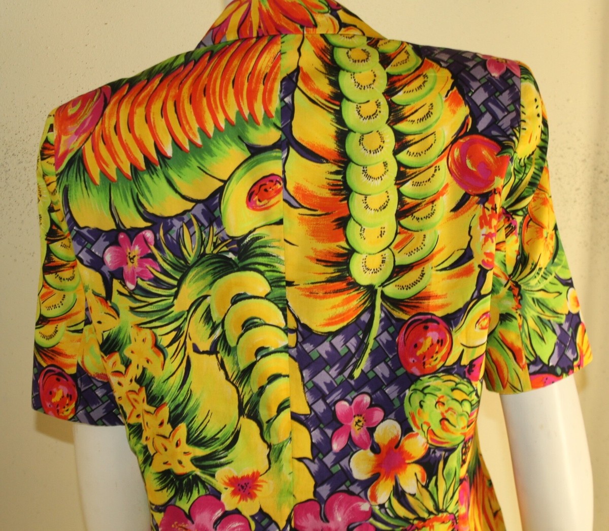 Laurel Escada 42 M L Rad 90s 80s Funky Vibrant Art-to-Wear