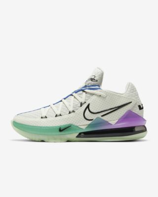 NIKE LEBRON 17 LOW BASKETBALL AURA GLOW MEN'S SIZE 4.5 NEW 