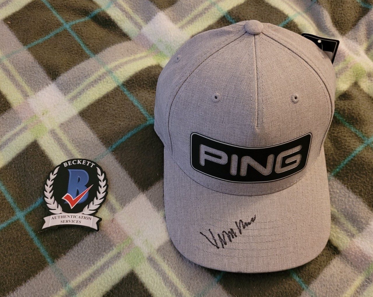 Viktor Hovland Autographed Signed Ping Golf Hat Beckett BAS COA #BJ45093 PGA 