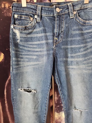 TRUE RELIGION Women's Becca Jeans Size 30 Boot Cut Mid Rise No Flap Stretch JT01 - Picture 3 of 11
