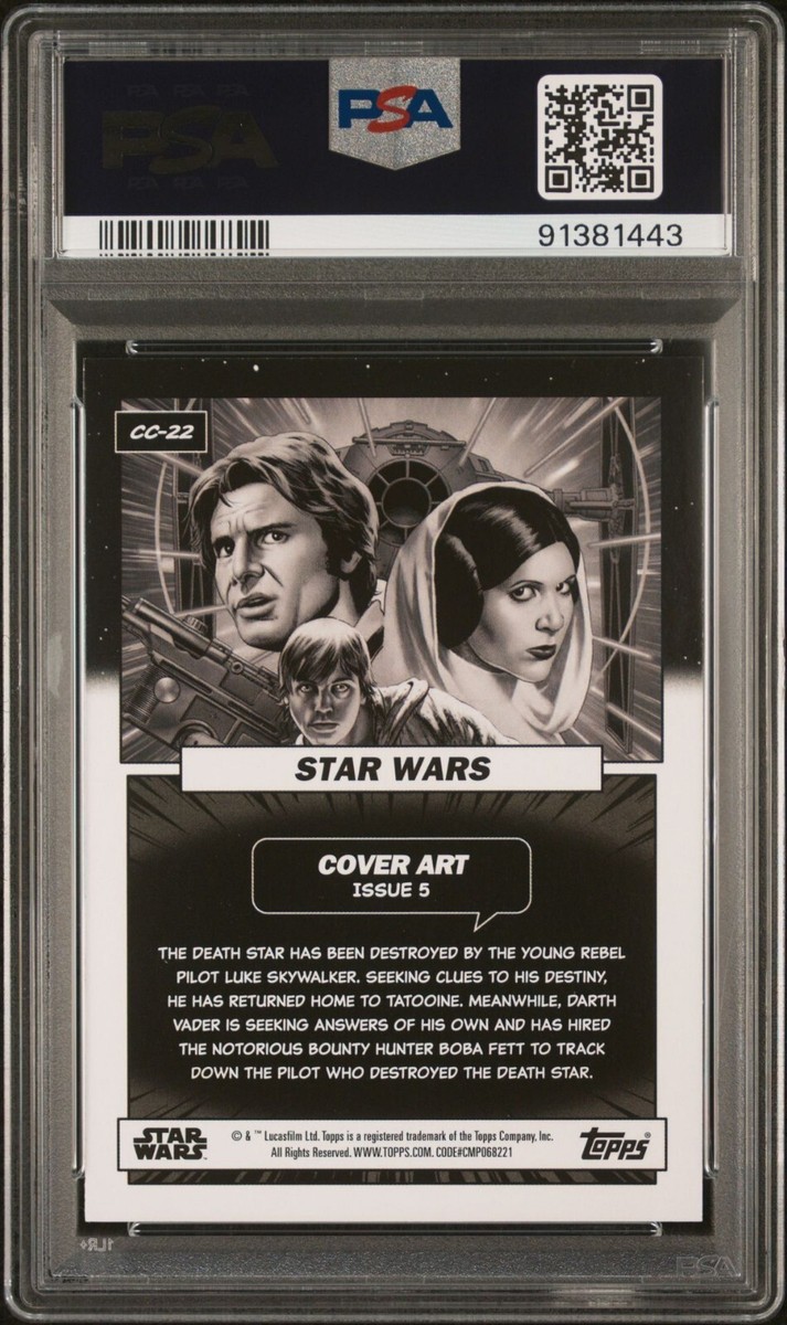 2023 Topps Star Wars - Star Wars #5 Comic Cover Card #CC22 PSA