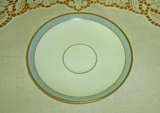 Vintage Syracuse China O.P.CO. Light Blue Gold Stripe 5 7/8" DEMITASSE Saucer ~