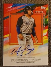 2022 Topps Pro Debut Cornerstone Mets Alvarez, Astros Leon ORANGE Auto /25