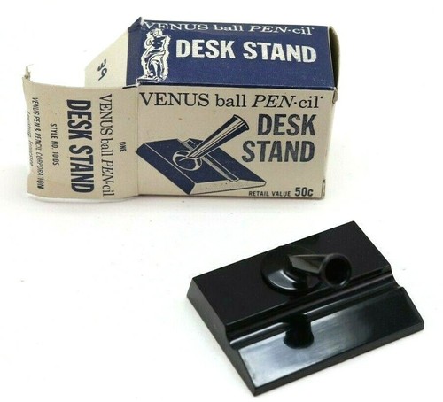 Desk Pen Holder black plastic weighted bottom new in box each Z954 - Picture 2 of 8