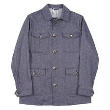 Luigi Borrelli Unlined Chambray Linen and Cot...