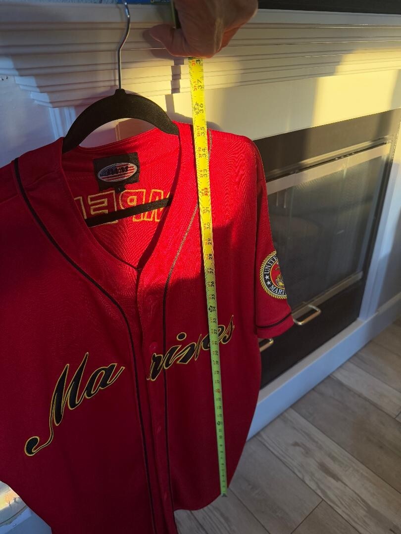 Marine Corps Size Large JWM Wholesale, Inc. Red Jersey Men's Freshly Dry Cleaned