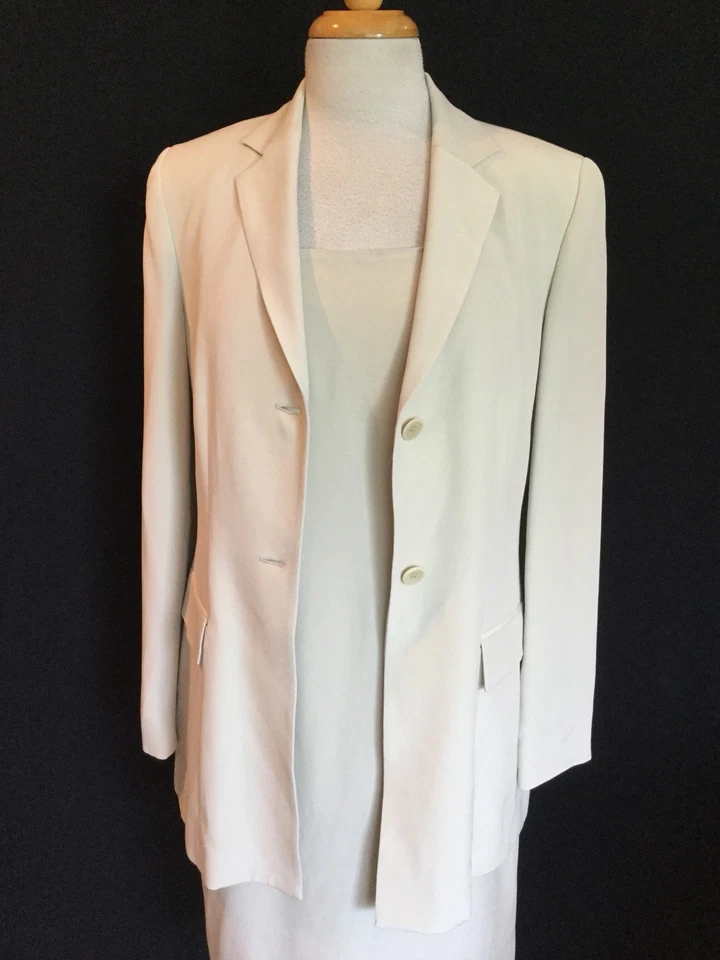 TRAJE DE VESTIR JONES NEW YORK COLOR CREMA - TALLA 8 - ¡EXCELENTE ESTADO! Foto 3 de 4