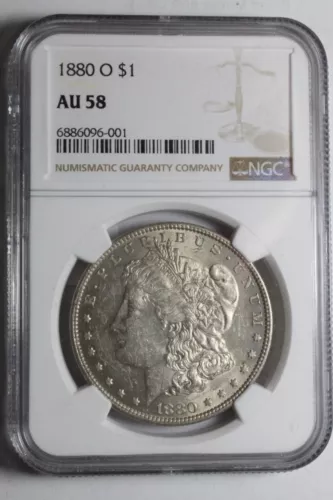 1880 O Morgan Silver Dollar NGC AU58 #001