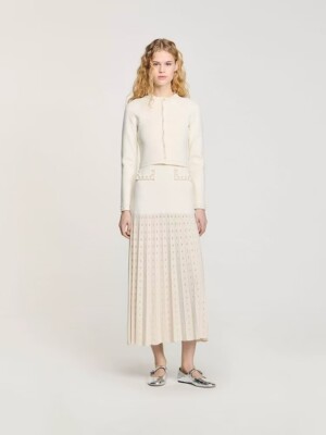 sandro dress white Women's Jewel Satin Effect maxi - It has all SANDRO White Women's Short Dress
