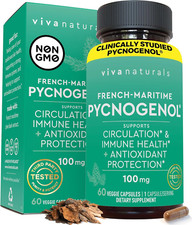 Pycnogenol 100Mg from French Maritime Pine Bark Extract Capsules - Healthy Bl...