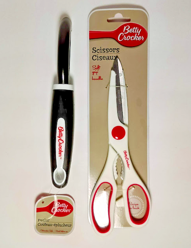 Betty Crocker Schere & Sparschäler Küchenhelfer Gemüse Kartoffelschäler Neu