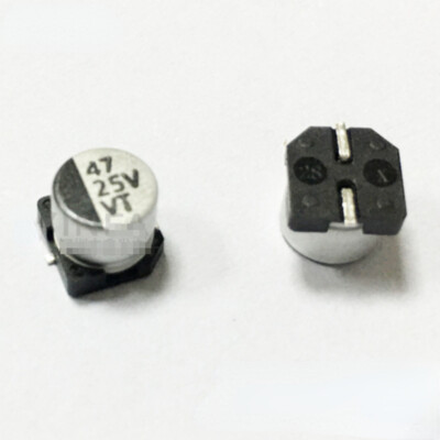 100PCS NEW Chip aluminum electrolytic capacitor 25V47UF 6.3*5.4