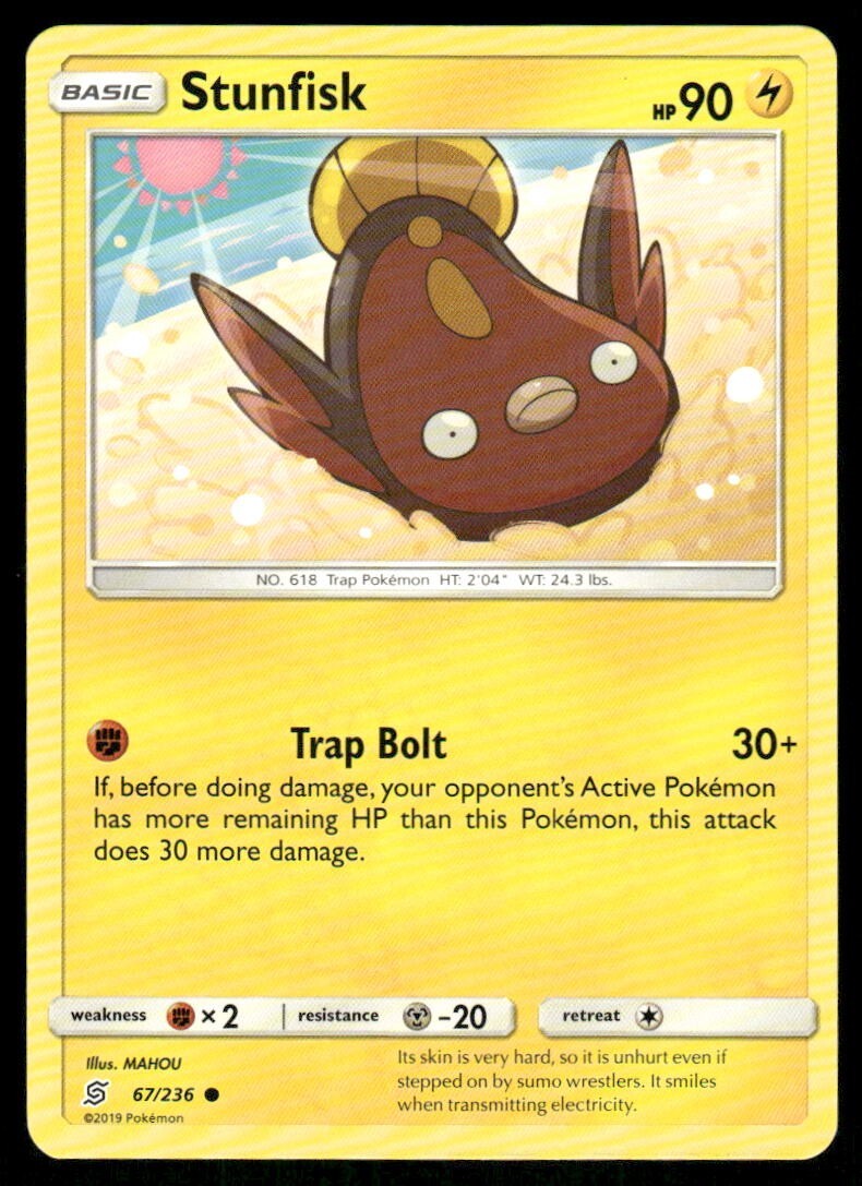 Stunfisk 67/236 Unified Minds Pokemon TCG trading card