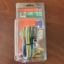 Curt-5-Way Flat Connector Socket with 60" Wires (Vehicle Side, Packaged)