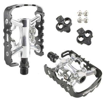 VENZO Shimano SPD Compatible Mountain Bike Sealed Bearing Pedals With Cleats VENZO Shimano SPD Compatible Mountain Bike Sealed Bearing Pedals With Cleats