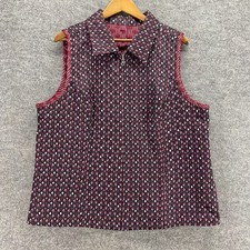 Unbranded Vest Women L Large Black Geometric ...