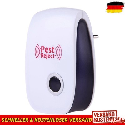 EU Plug Electronic Pest Repeller Ultrasonic Rejector Mosquito Rat Repellent