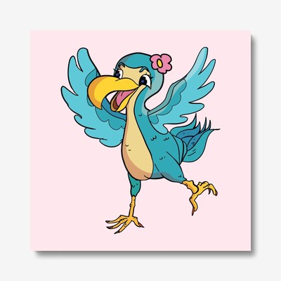 DeeDee the Dodo Bird Canvas by Dancing Littles Jungle