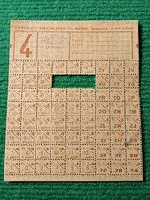 TICKET RATIONNEMENT - ARTICLES D'ECOLIERS - CACHET DIRECTION DES ETUDES - 1944-5