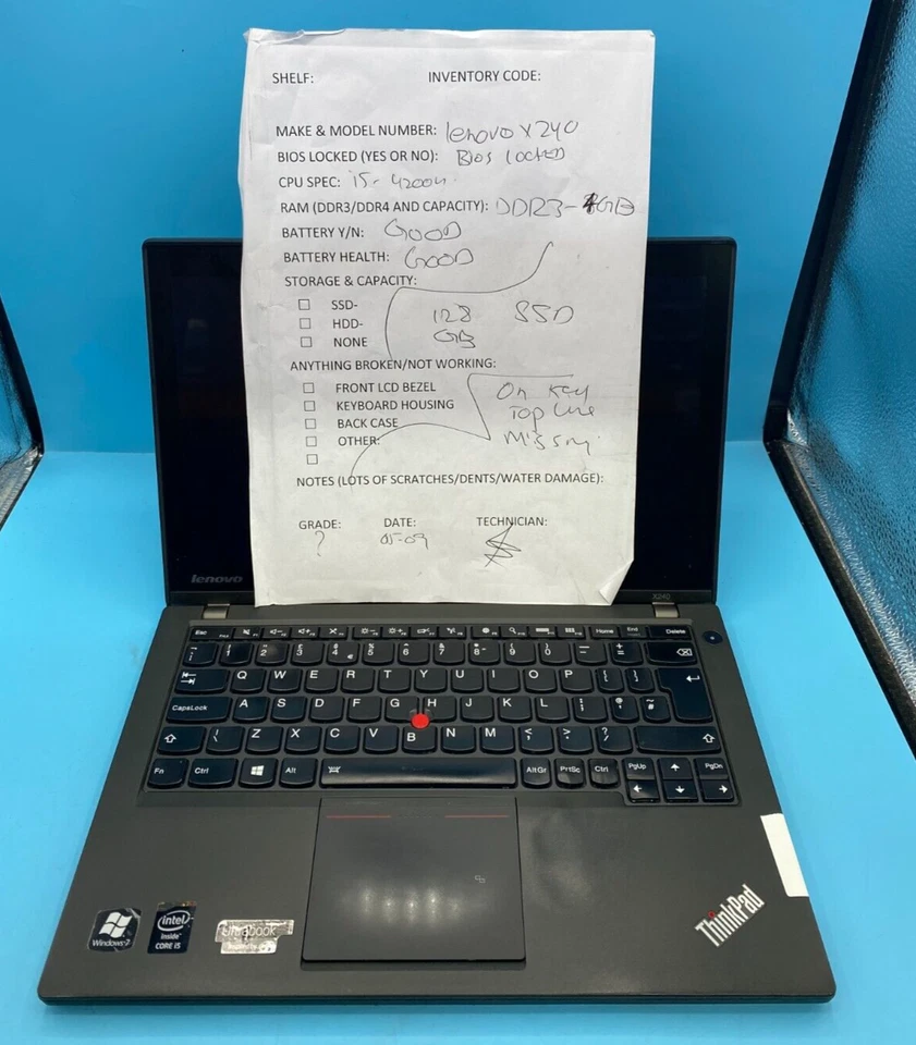 Lenovo ThinkPad X240 - i5 4200U - 4GB RAM - 128GB SSD - BIOS LOCK (OFFERS OK) - Image 2 of 4