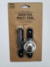 Cocktail Multi-Tool - 6-IN-1 Functions - Two Piece Set - New in Orig Pkg