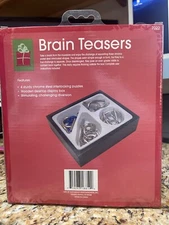 Chrome Steel Metal Brain Teaser Puzzles. NEW in Box