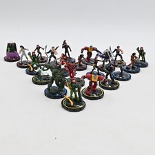 Heroclix Marvel  DC Miniatures Lot Of 21 Collectible Game Figures