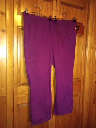 NWT Dickies Size 3XL Scrub Pants Burgundy Dark Red 49" waist 31" inseam 14" rise - Picture 10 of 16