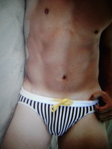 A NEW N2N MKONOS SWIM BREIF / BIKINI IN LG. BLUE & WHITE RARE COLLECTOR'S ITEM - Picture 3 of 9