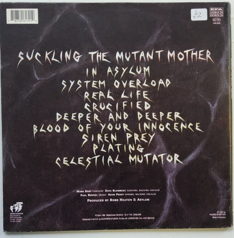 Asylum - Suckling The Mutant Mother [HIM] 1991 LP Album vinyl record - Image 4 of 4