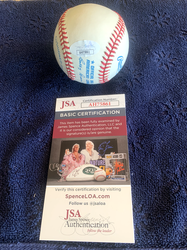 Travis Fryman Autographed OAL Bobby Brown Baseball JSA COA Vintage - Picture 2 of 6