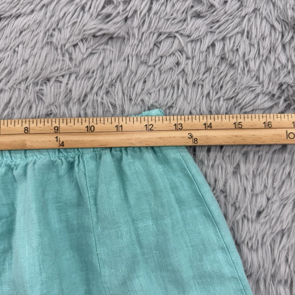 Falda Match Point de Lino Para Mujer S Turquesa Playa Costera Midi Lagenlook Foto 4 de 4