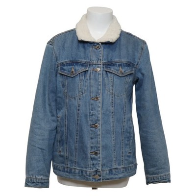 Mango Denim, Gefütterte Jeansjacke, Damen, Größe: XS/S, Blau/Weiß #kHw