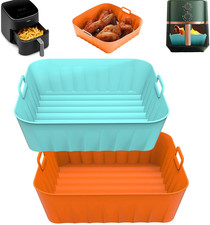 2 Pezzi Teglia per Friggitrice Ad Aria Accessori Contenitori, 8.3Inch Stampi in 