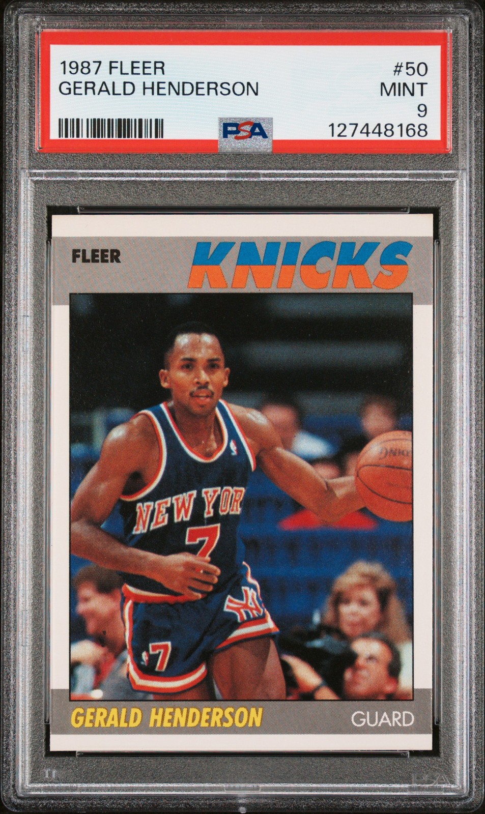1987 FLEER #50 GERALD HENDERSON PSA 9