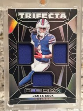 Panini 2024 Obsidian James Cook Trifecta Swatches Memorabilia #TS-JCK Bills