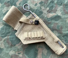 Original 1955 Canadian Webley/Enfield Revolver Canvas Holster Canada With Rod