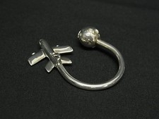 Tiffany  Co. Plane Globe Airplane Key chain Key Ring Silver 925