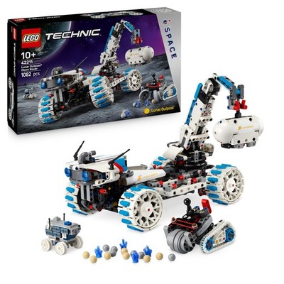 LEGO Technic Lunar Outpost Moon Rover Space Vehicle - Interactive STEM Toy with 
