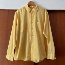 Vintage 1950s 1960s Yellow Loop Collar Shirt Archdale Large