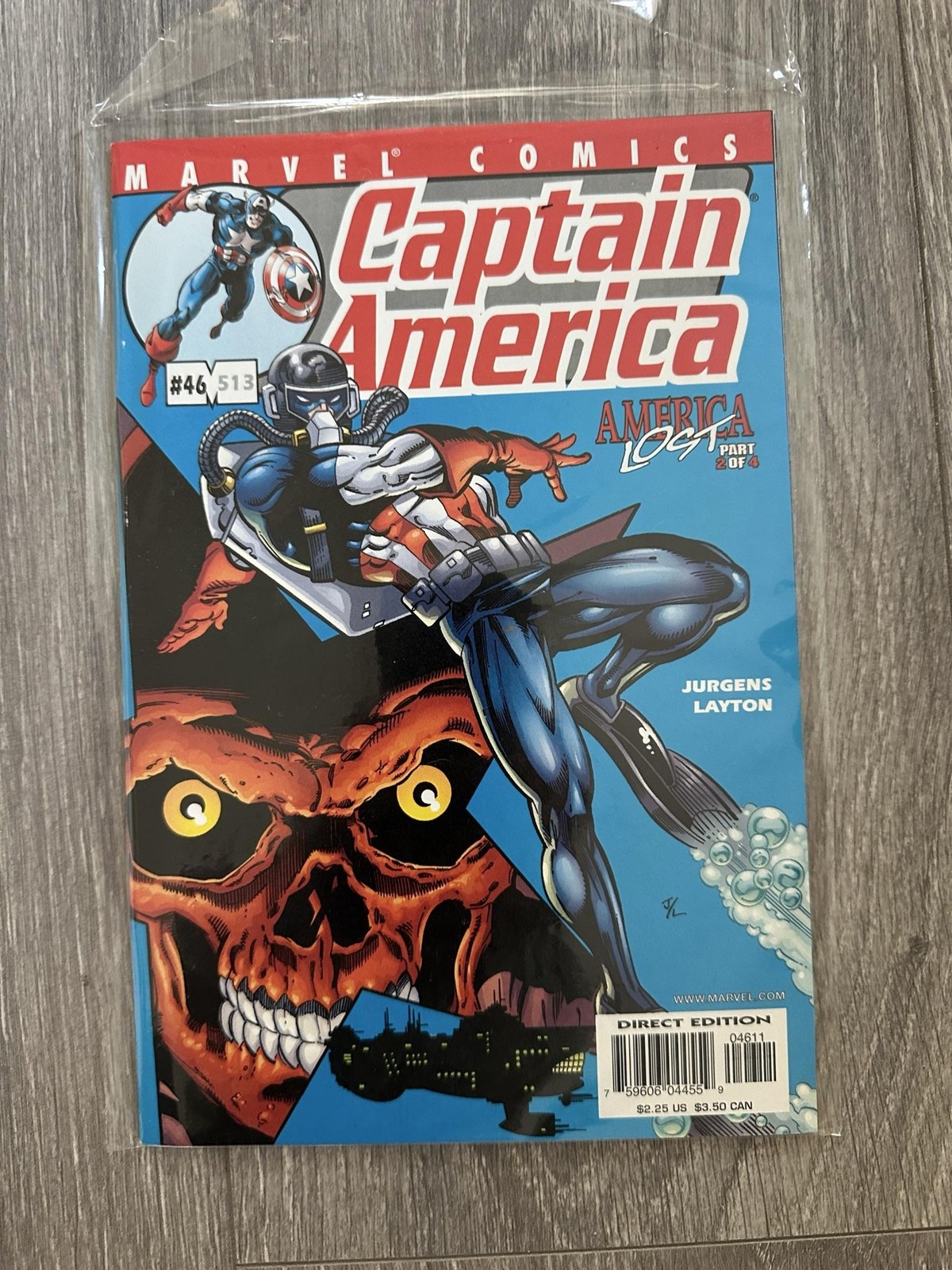 Marvel Captain America #46 Single Issue Comic Color First Printing Layton
